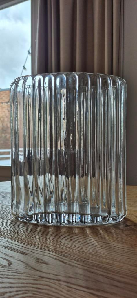 Doorzichtige ovale vaas, Ophalen, Zo goed als nieuw, Ovaal, Minder dan 25 cm