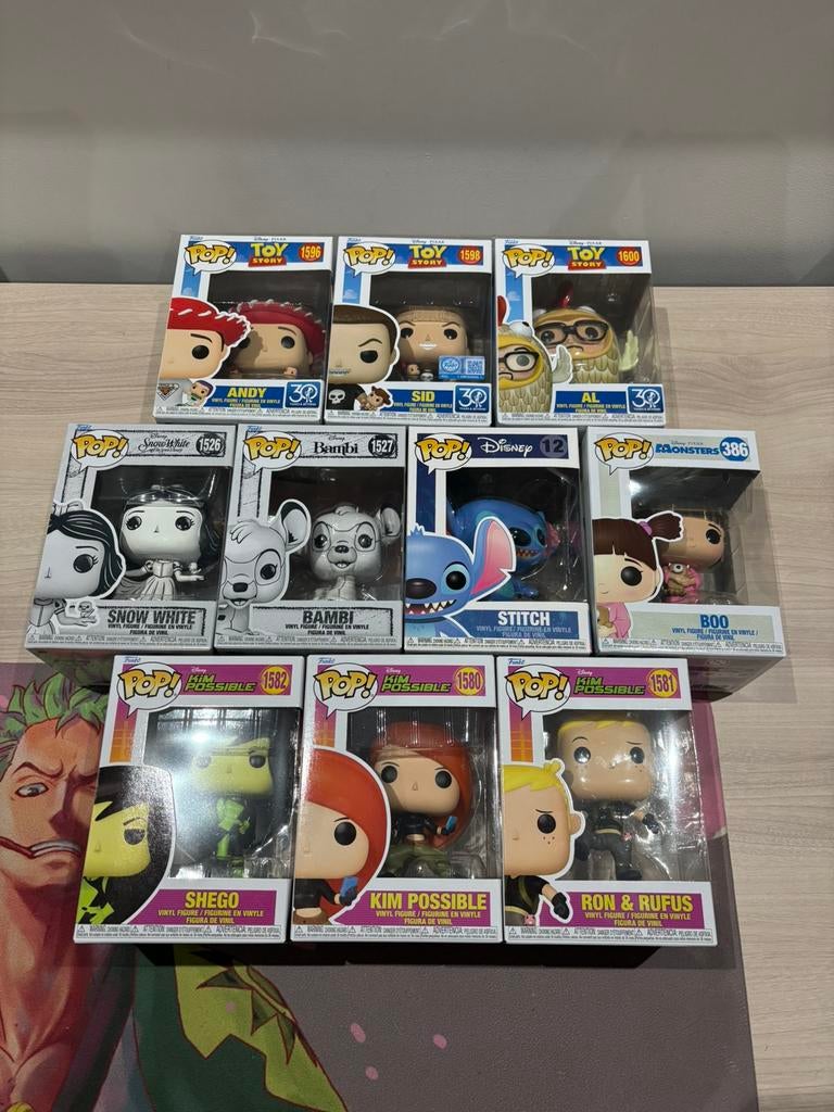 Funko Pop Disney & Toy Story, Stitch Bambi, Snow White, Kim, Ophalen of Verzenden, Zo goed als nieuw, 4th floor, 1 Queen Caroline St, London W6 9YN, Verenigd Koninkrijk