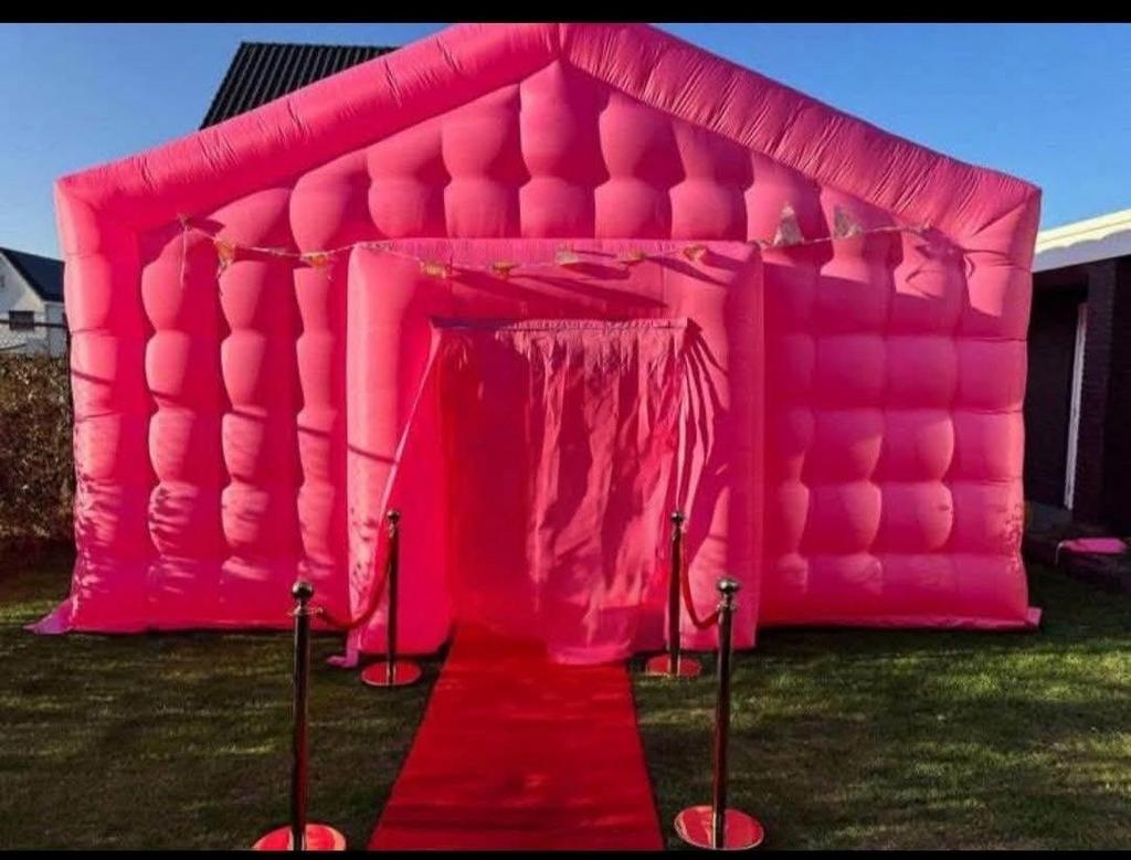 Hippe roze partytent met disco en dj, Ophalen of Verzenden, Zo goed als nieuw, Minder dan 5 meter