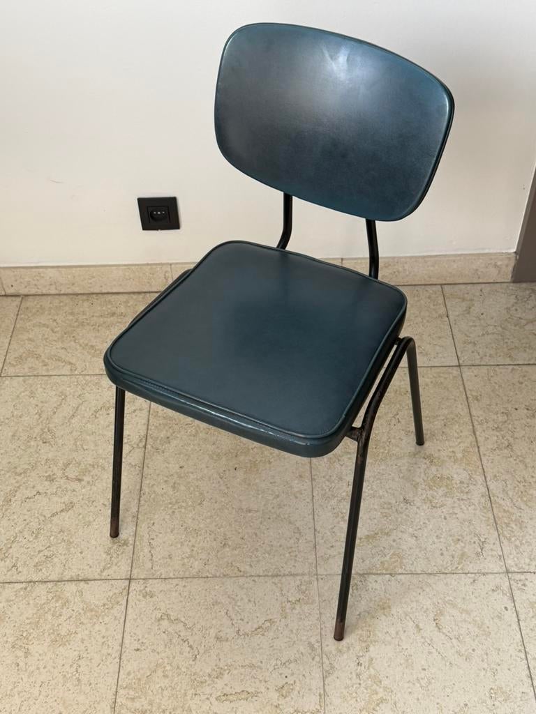 6 vintage stoelen door Pierre Guariche voor Trefac / Meurop, Huis en Inrichting, Ophalen, Gebruikt, Overige kleuren, Modernistisch