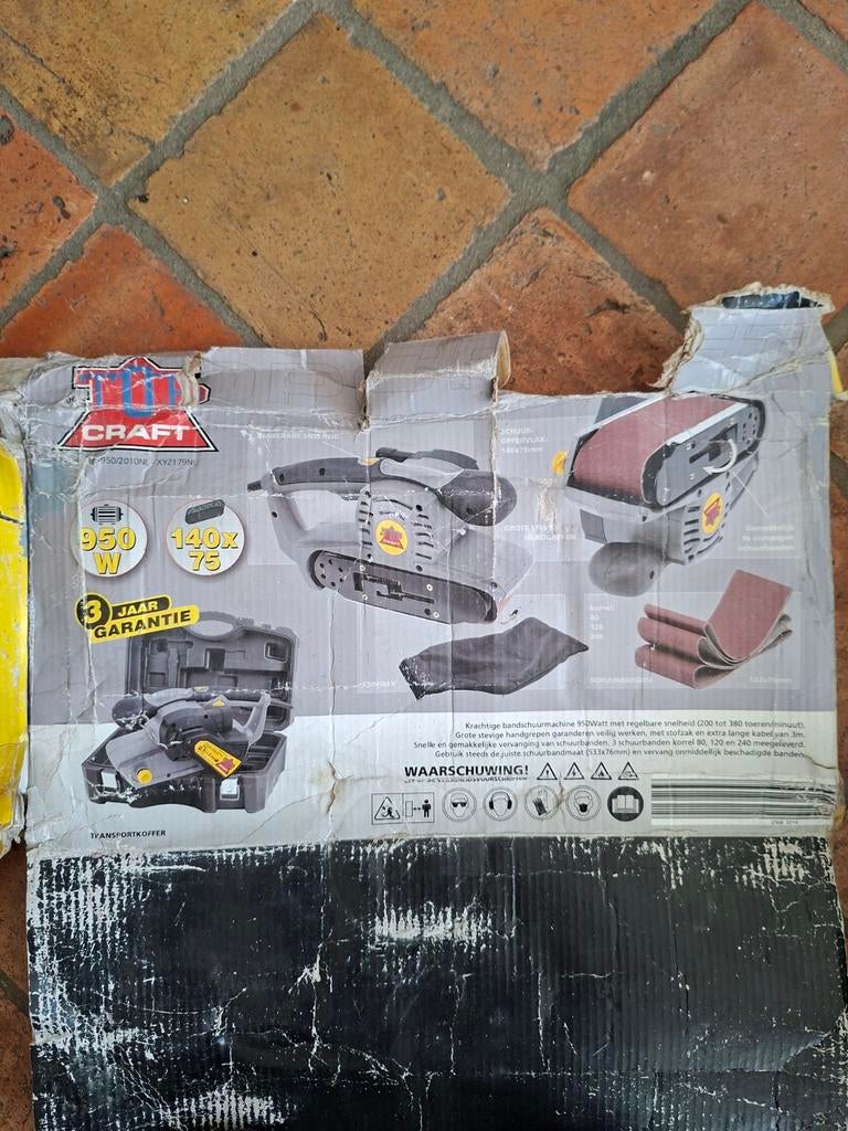 TOP CRAFT bandschuurmachine, Doe-het-zelf en Verbouw, Gereedschap | Slijpmachines, Ophalen, Nieuw, 700 tot 1000 watt, Werkbankslijpmachine