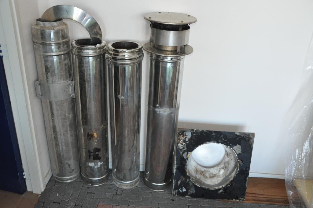 Rookkanaal 4 meter, Huis en Inrichting, Kachels, Ophalen, Gebruikt, Overige brandstoffen, Houtkachel