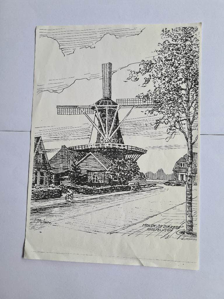 0721 amstelveen 7 printjes van e.j.pijlman, Verzenden