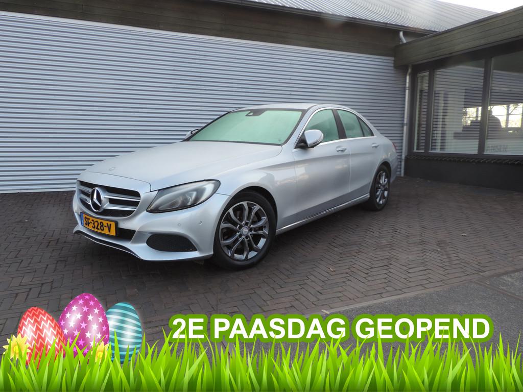 Mercedes-Benz C-Klasse 200 CDI Prestige lage km (bj 2017), Automaat, 12 maanden, 4 cilinders, Leder en Stof