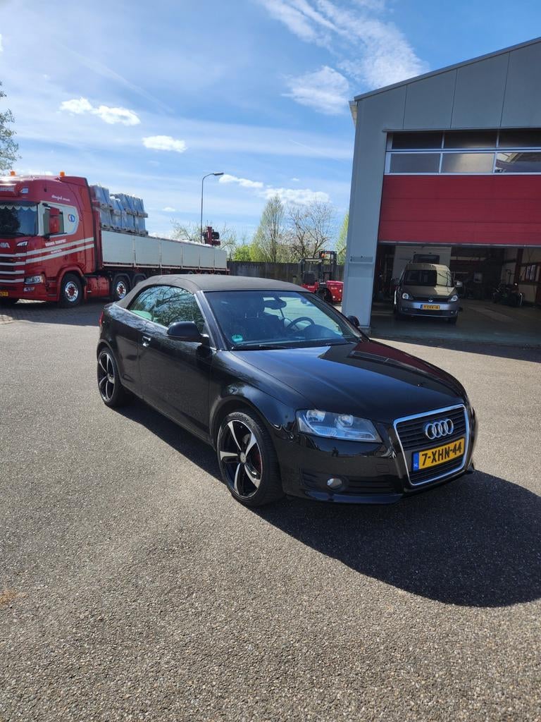 Audi A3 1.8 Tfsi Cabriolet 118KW 2008 Zwart, Auto's, Voorwielaandrijving, Zwart, 4 cilinders, Cabriolet
