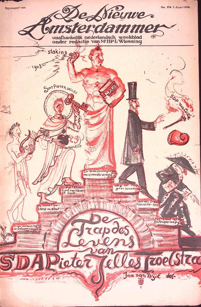 Spotprent over Pieter Jelles Troelstra in de politiek, Ophalen