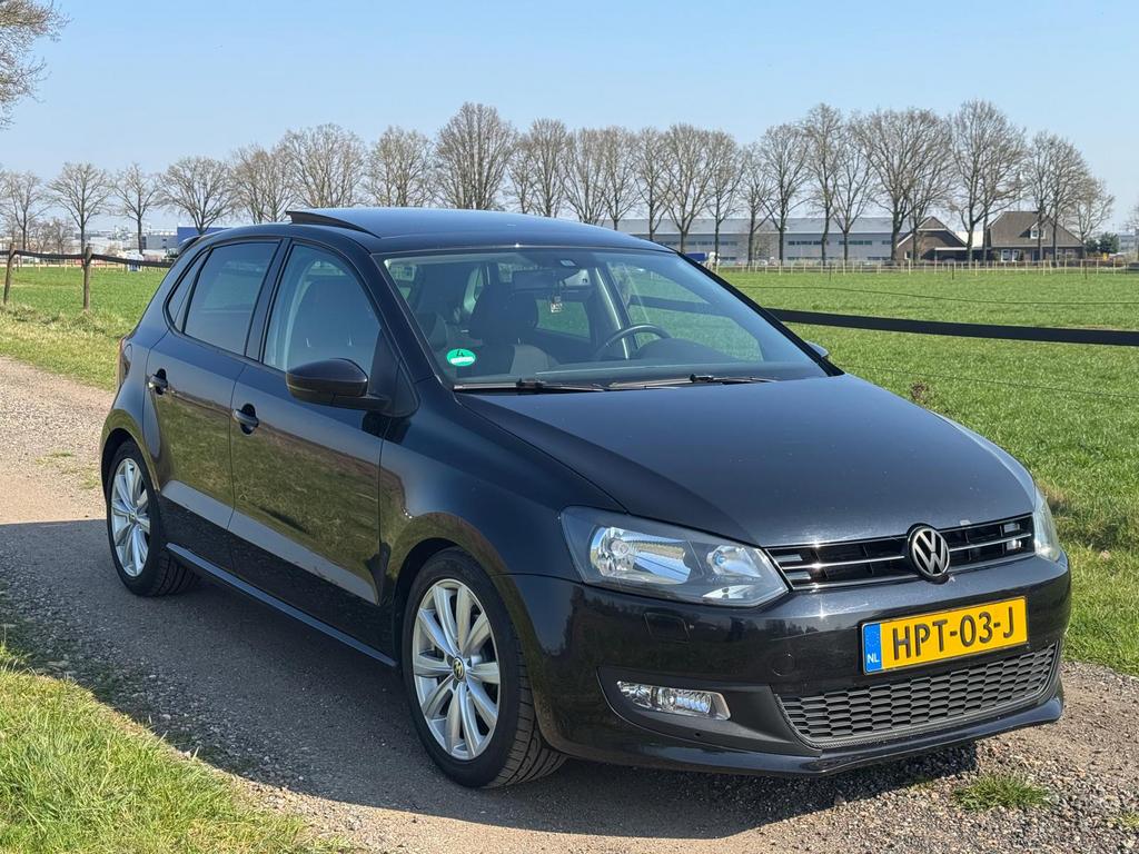 Volkswagen Polo 1.2 TSI 77KW 2012 Zwart, Voorwielaandrijving, Euro 5, Zwart, Leder en Stof