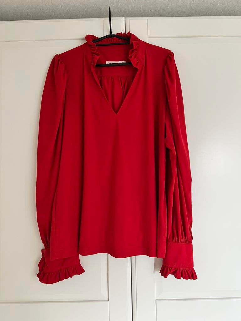 Studio anneloes rosella blouse XXL rood travelstof, Maat 46/48 (XL) of groter, Ophalen of Verzenden, Zo goed als nieuw, Rood