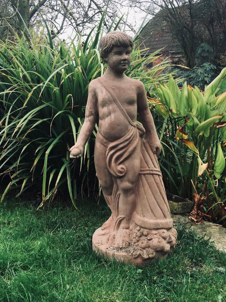 Zeldzaam antiek terracotta tuinbeeld, Ophalen, Steen