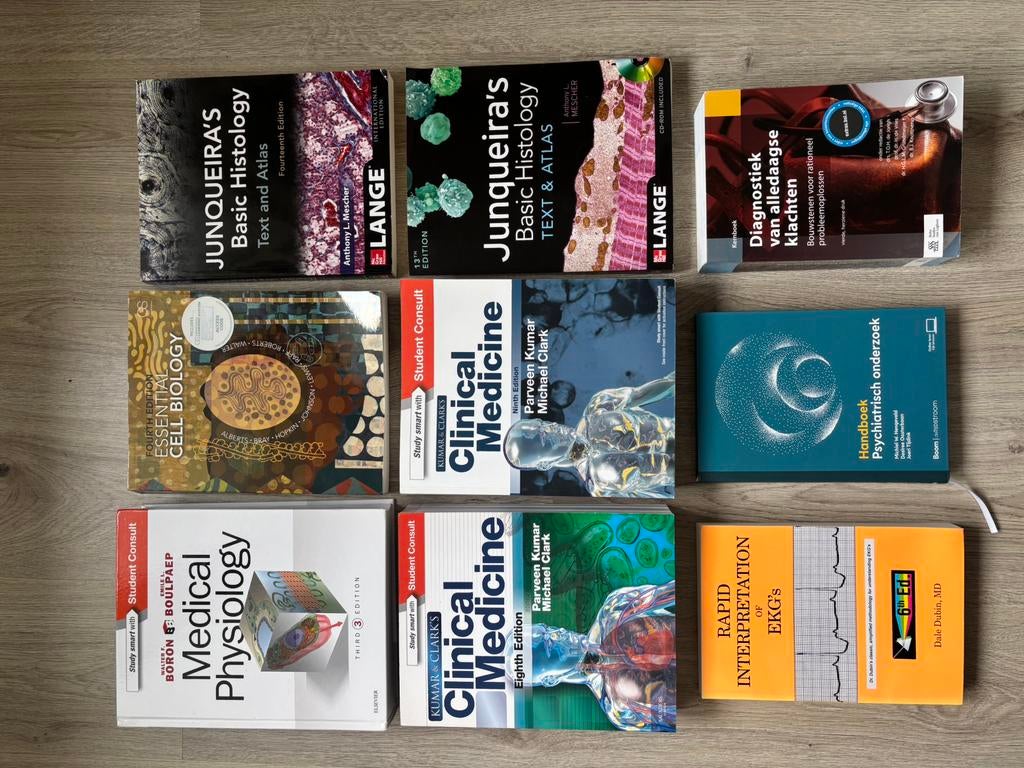 Medische boeken incl compendium pocket, Boeken, Studieboeken en Cursussen, Ophalen of Verzenden, Beta, Zo goed als nieuw, WO