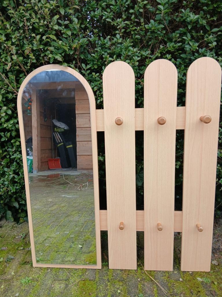 Kapstok met spiegel, Wandkapstok, Verzenden, 100 tot 150 cm, Zo goed als nieuw