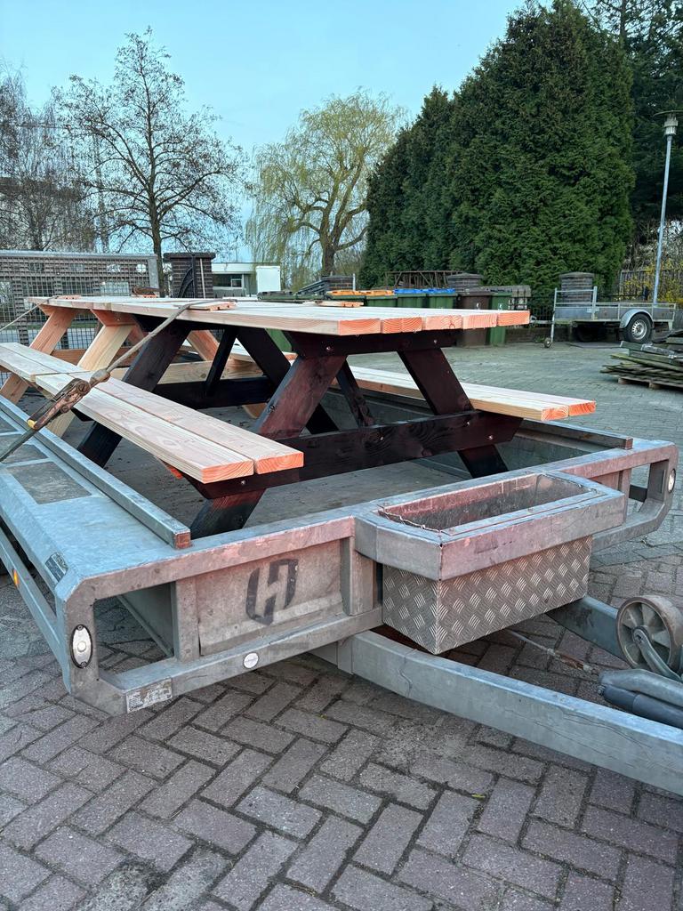 Douglas picknicktafel, Ophalen, Nieuw, Rechthoekig, Hout