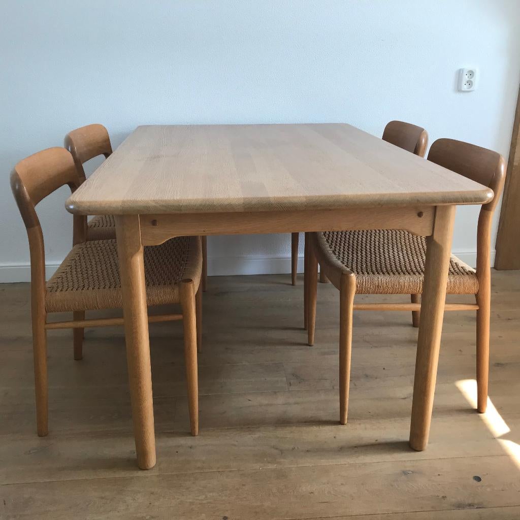 KP Mobler rechthoek tafel vintage deens design eiken, Ophalen of Verzenden