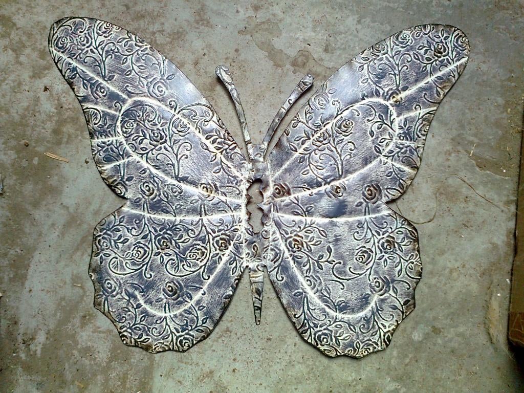 Wanddecoratie, wandobject mooie Grote Vlinder, wit blauw, Ophalen of Verzenden, Nieuw