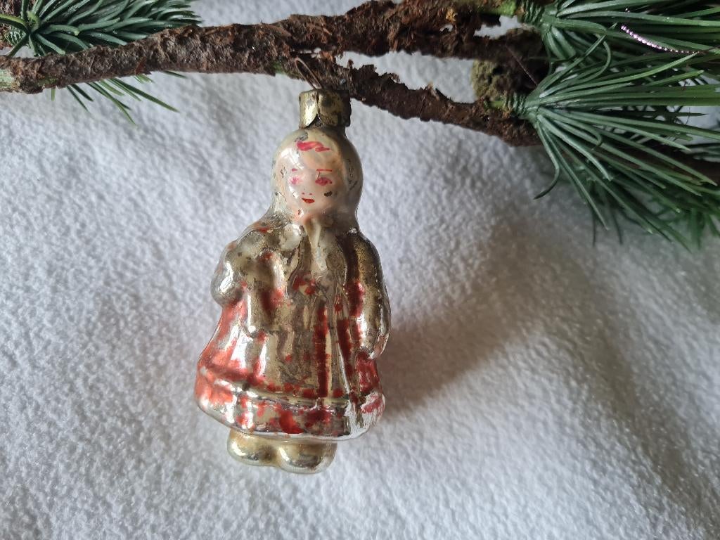 Antieke kerstbal kerstornament, Ophalen of Verzenden, Gebruikt