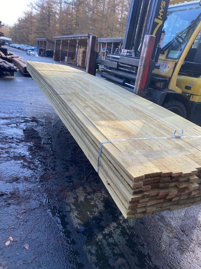 Vuren panlat , groen geimpregneerd 22x50 480cm Nr. 674, Ophalen, Nieuw, 250 cm of meer, Balken