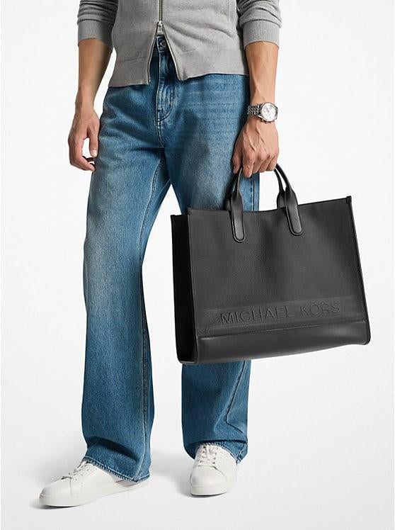 Michael Kors grote leren shopper NIEUW, Ophalen of Verzenden, Nieuw, Zwart, Shopper