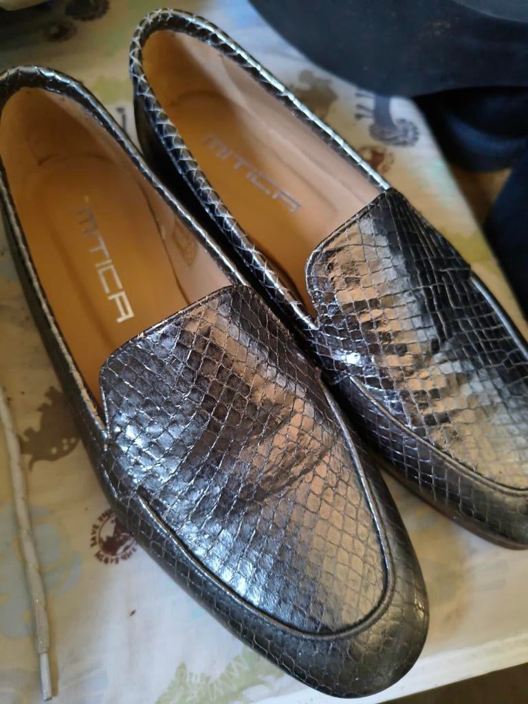 Mitica loafers mocassins maat 38,5 echt leer., Overige kleuren, Instappers, Nieuw, Mitica