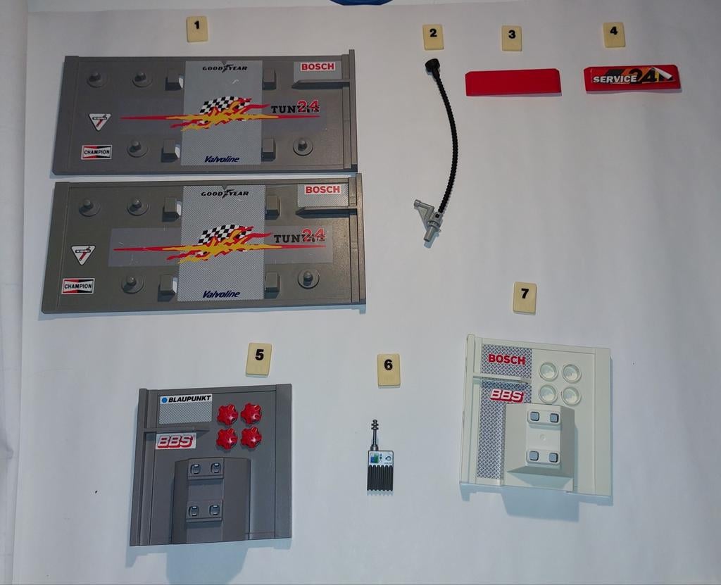 Playmobil raceauto garage losse onderdelen, Ophalen of Verzenden, Gebruikt, Los playmobil