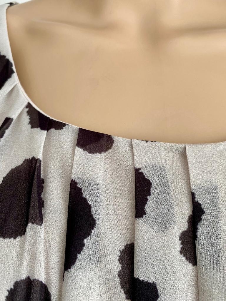 G301 Vanilia maat 38=M top blouse beige/zwart, Kleding | Dames, Tops, Maat 38/40 (M), Vanilia, Beige, Ophalen of Verzenden