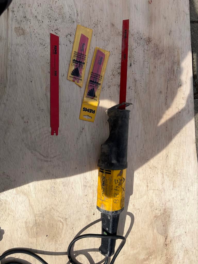 Professionele Rems reciprozaag | extra zaagbladen, Doe-het-zelf en Verbouw, Gereedschap | Zaagmachines, Ophalen of Verzenden, Gebruikt