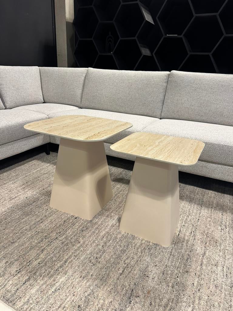 Luxe Salontafelset van 2 - Nieuw in doos - Direct leverbaar, Huis en Inrichting, Tafels | Salontafels, N, 50 tot 100 cm, Vierkant