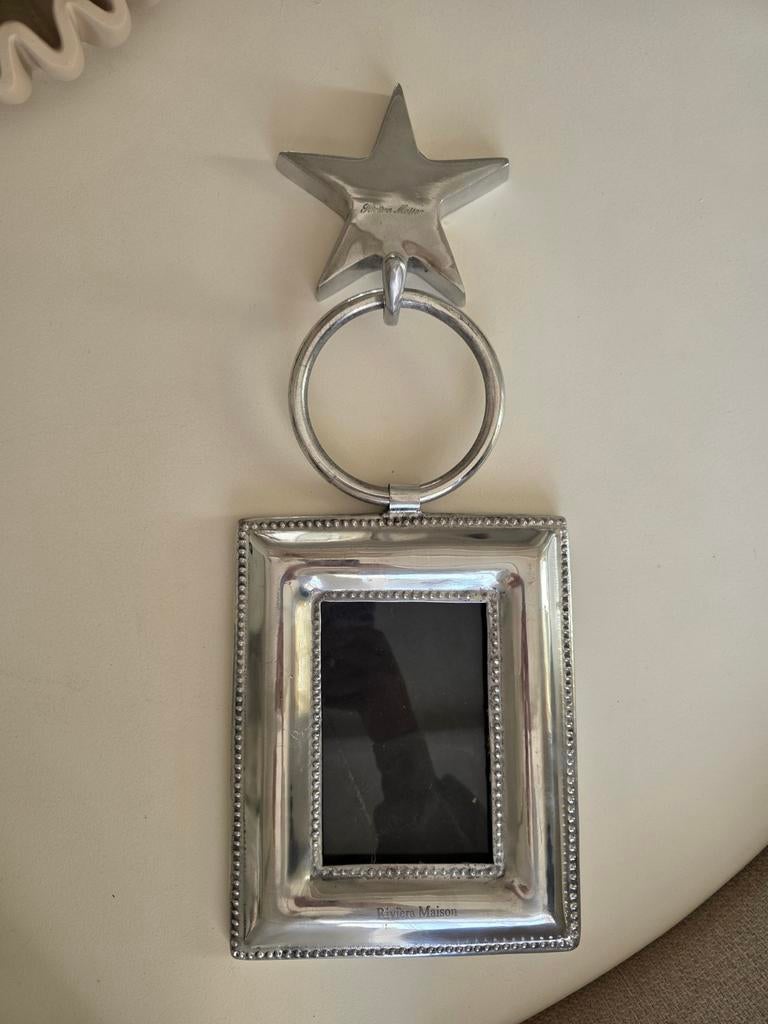 Ster haak Riviera Maison met fotolijst RM, Ophalen, Hout, Minder dan 50 cm, Minder dan 50 cm