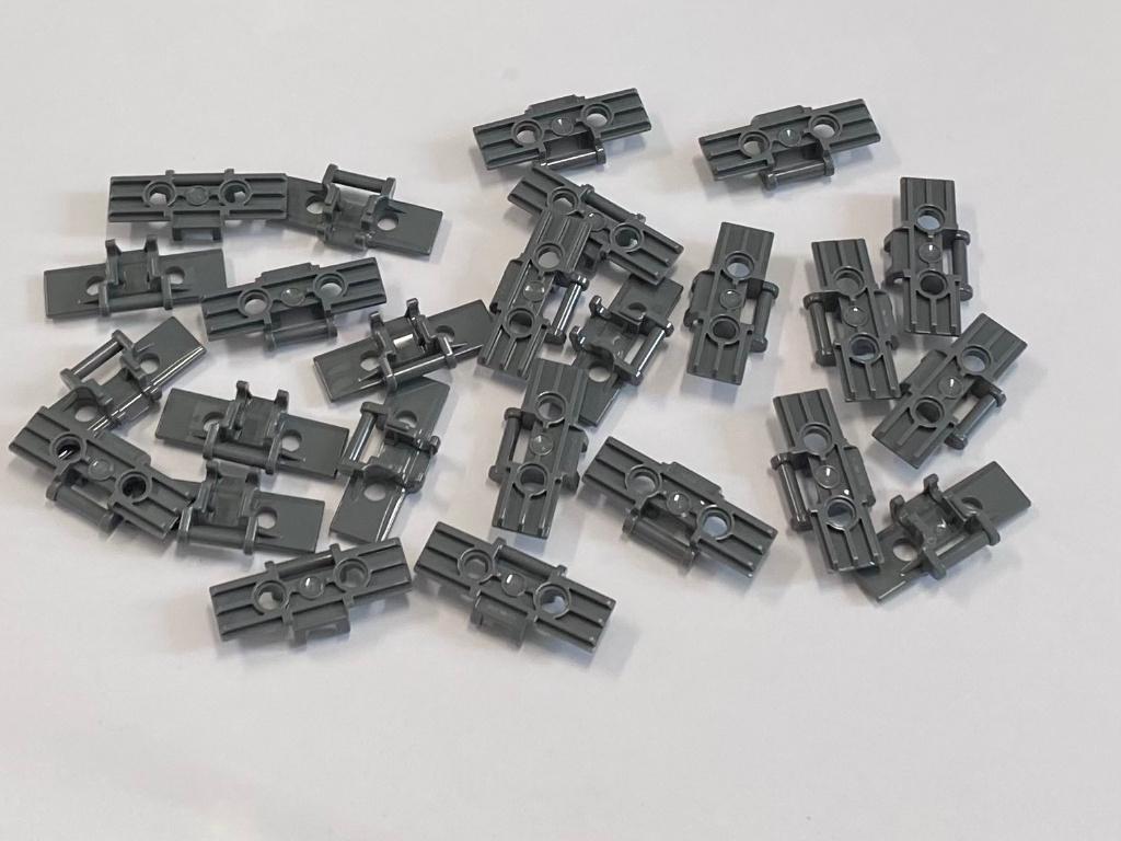 Partij 25x nieuwe donkergrijze Lego rupsband schakels, Ophalen of Verzenden, Nieuw, Losse stenen, Lego