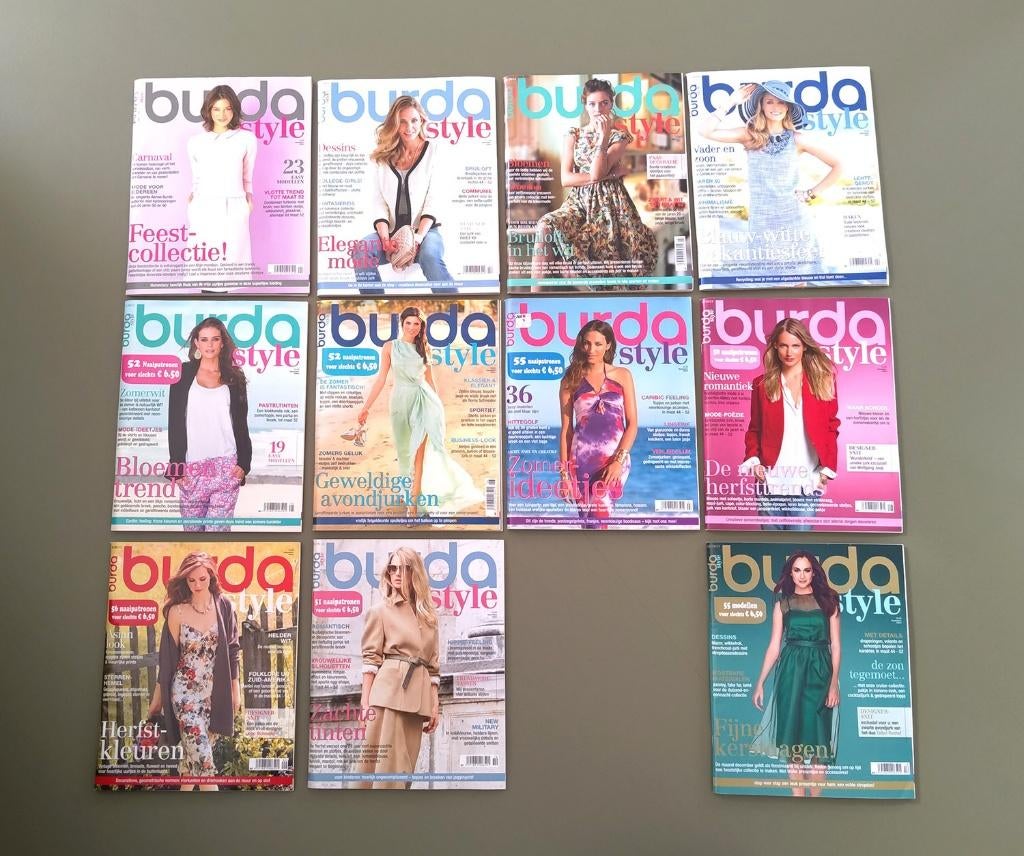 Burda Style 2013 - 11 stuks, Hobby en Vrije tijd, Kledingpatronen, Overige typen, Vrouw, Zo goed als nieuw, Burda