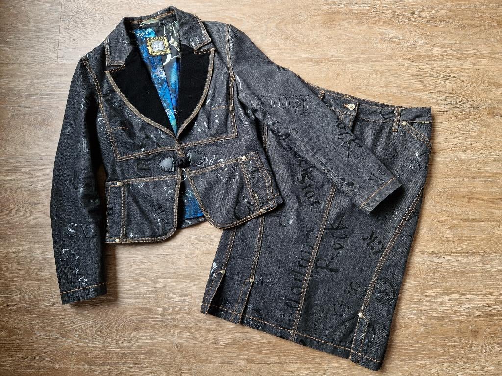 Spijkerjas en spijkerrok van Cappopera NIEUW Maat 38, Maat 38/40 (M), Blauw, Nieuw, Ophalen of Verzenden