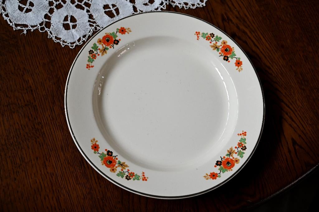 Groot bord Regout oost indische kers, Ophalen of Verzenden