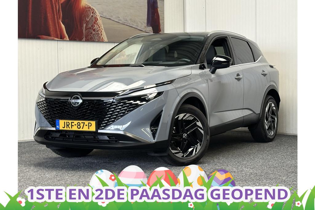 Nissan QASHQAI 1.3 MHEV XTRONIC BUSINESS PREMIUM HEAD-UP DIS, Zwart, 4 cilinders, Leder en Stof, Bedrijf