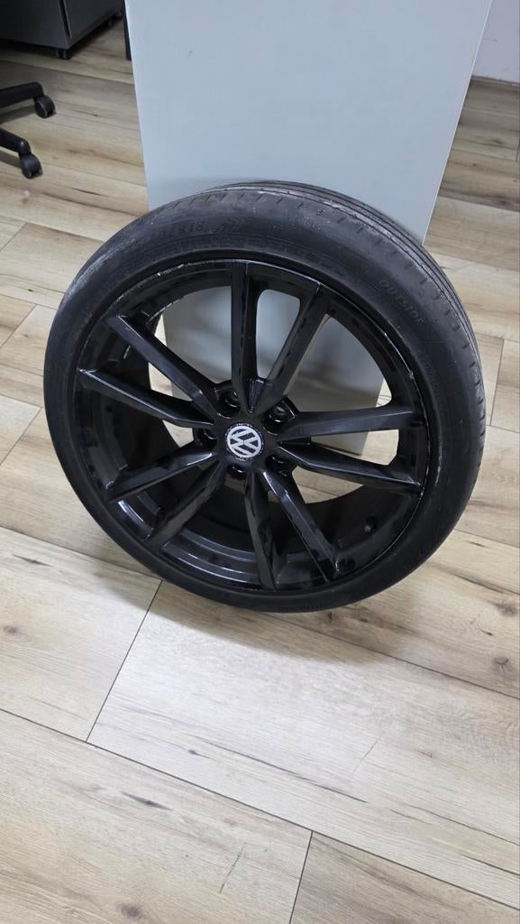 Glof R look Zwarte 18 inch banden en velgen, 18 inch, Gebruikt, Banden en Velgen, Ophalen of Verzenden