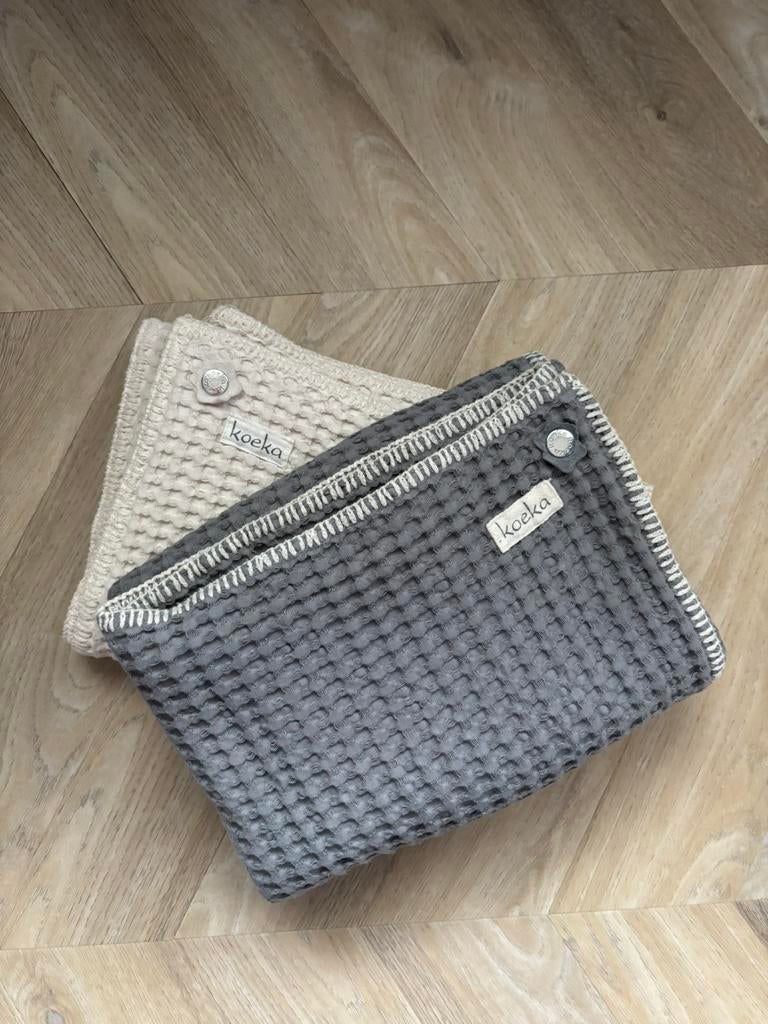 Koeka wafeldeken 95x145, Jongetje of Meisje, Ophalen of Verzenden, Grijs, Deken of Dekbed