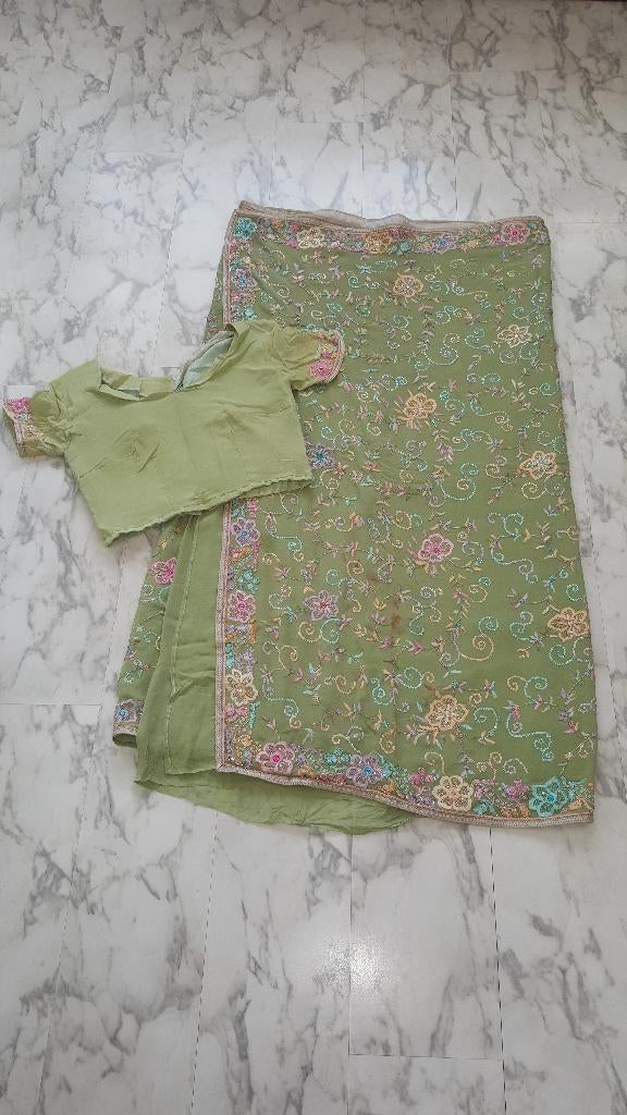 Saree | Sari - met blouse, Ophalen of Verzenden, Zo goed als nieuw, Overige typen