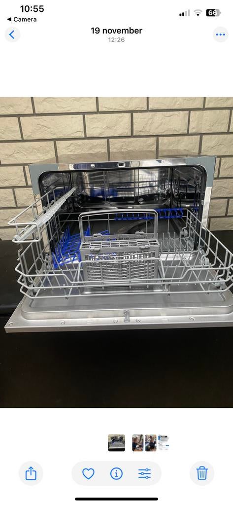 Klarstein Havasia UV 6 Vaatwasser - Zo Goed Als Nieuw!, Witgoed en Apparatuur, Vaatwasmachines, Minder dan 10 liter, Ophalen of Verzenden