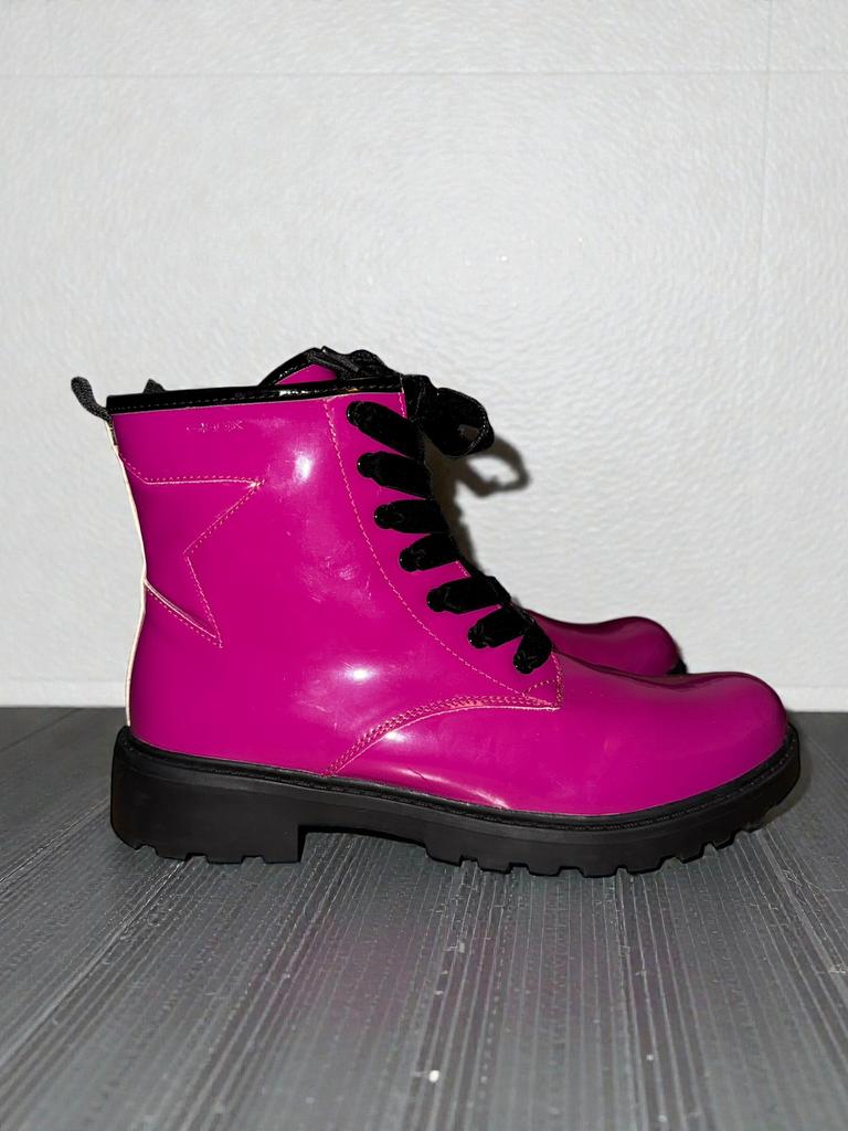 Geox roze lakleer lak laarzen veter maat 39, Meisje, Nieuw, Ophalen of Verzenden, Laarzen