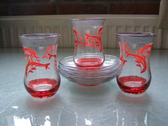 Turkse glazen, Ophalen of Verzenden, Zo goed als nieuw, Overige typen