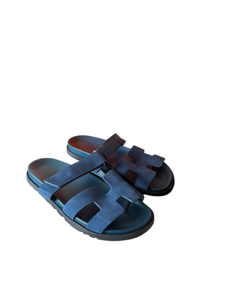 Hermes Chypre Slippers, Kleding | Heren, Schoenen, Slippers, Blauw, Nieuw, Ophalen of Verzenden