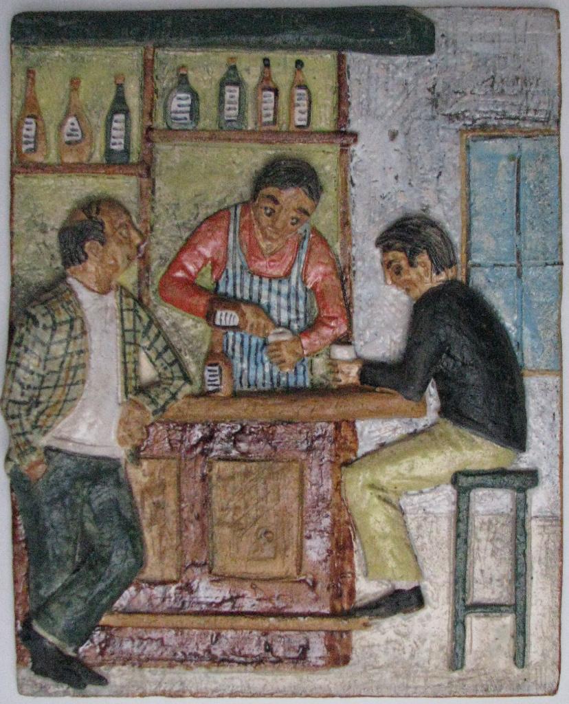 keramisch wandplastiek tegel Westraven Café Porceleyne Fles, Ophalen of Verzenden