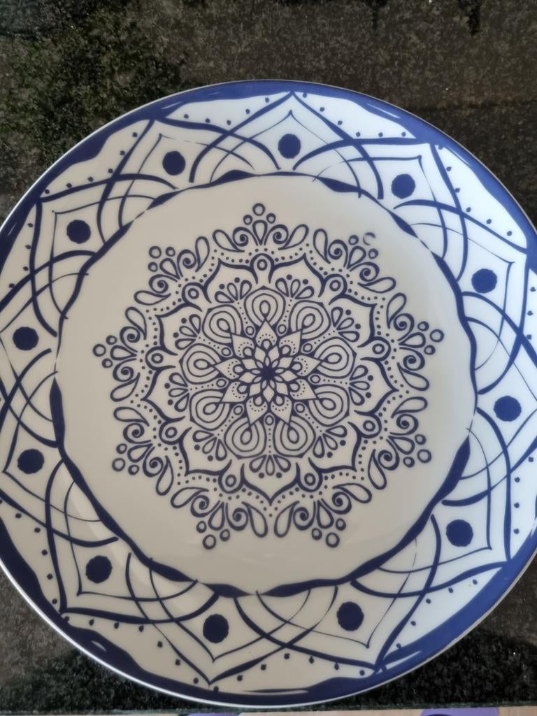 Excelsa Boheme Bleu Bord - Nieuwstaat, Keramiek, Ophalen of Verzenden, Zo goed als nieuw, Bord(en)