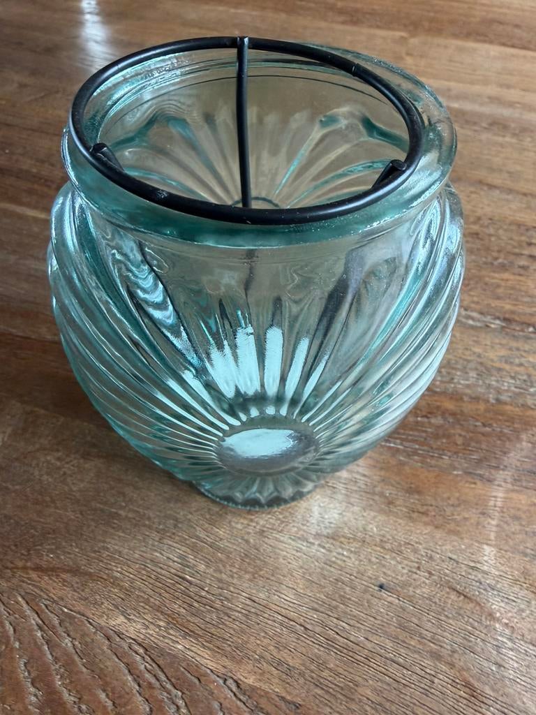 Windlicht, Overige materialen, Ophalen of Verzenden, Zo goed als nieuw, Groen