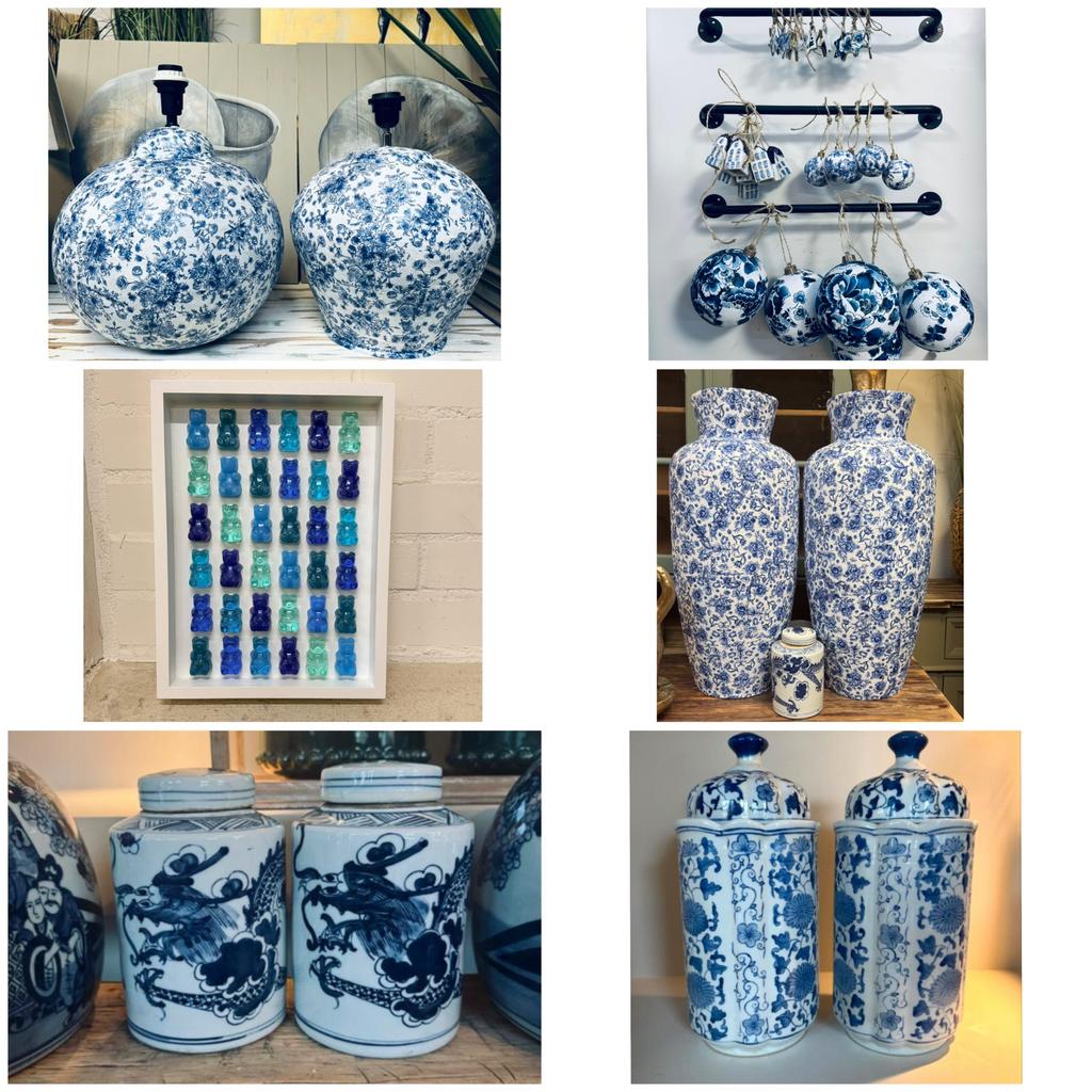 Delfts blauwe accessoires vazen lampenvoeten potten hangers, Huis en Inrichting, Woonaccessoires | Vazen, Zo goed als nieuw, Overige kleuren