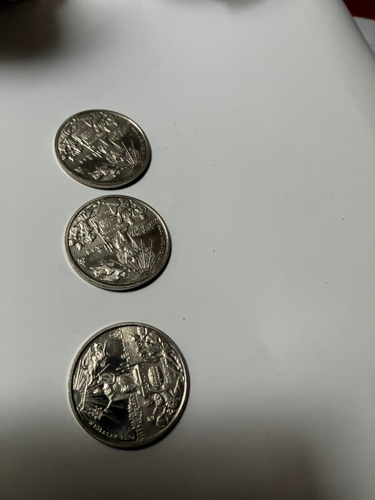 Gedenk munten Rijswijk ( zh )rijswijks vredes vijfje, Ophalen of Verzenden