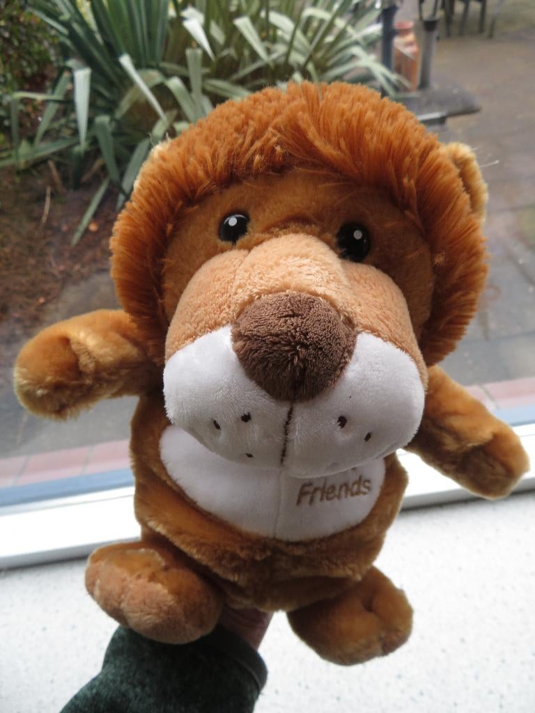 Handpop leeuw merk Best Friends van Nicotoy of Aldi, Ophalen of Verzenden, Zo goed als nieuw, Overige typen