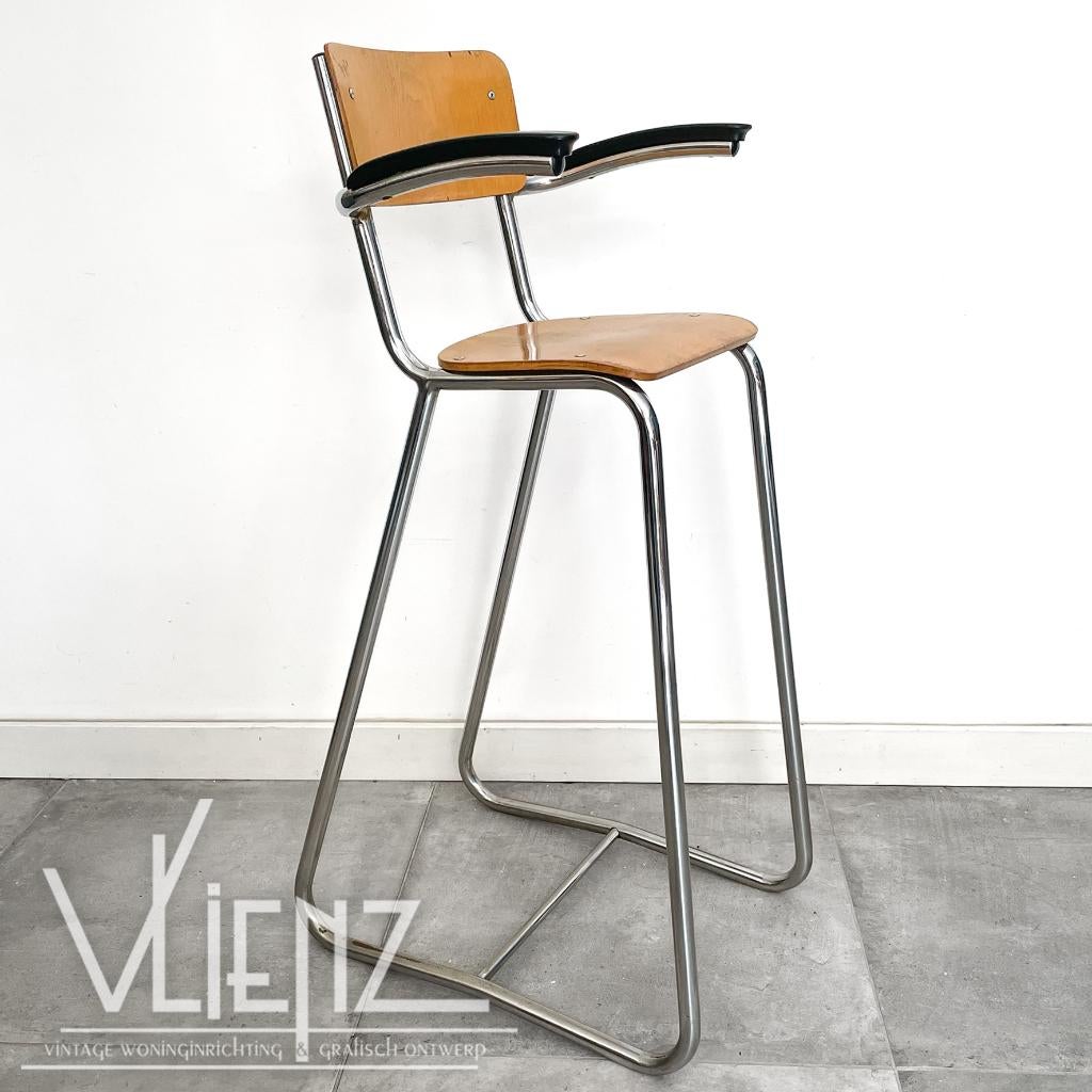Vintage midcentury kinderstoel kappersstoel Gispen stijl, Ophalen, Huis en Inrichting
