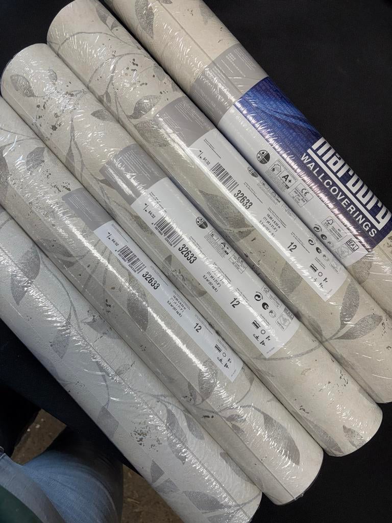 Marburg Behang - Klassiek Bloemenpatroon Metallic - 5 Rollen, Huis en Inrichting, Stoffering | Behang, Beige, 25 tot 50 m², Ophalen of Verzenden