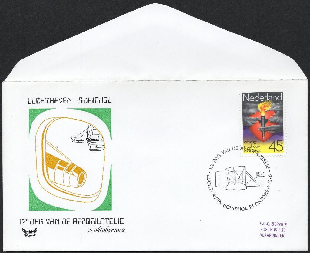 17e dag van de aerofilatelie - kleine envelop, Postzegels en Munten, Brieven en Enveloppen | Nederland, Verzenden, Envelop