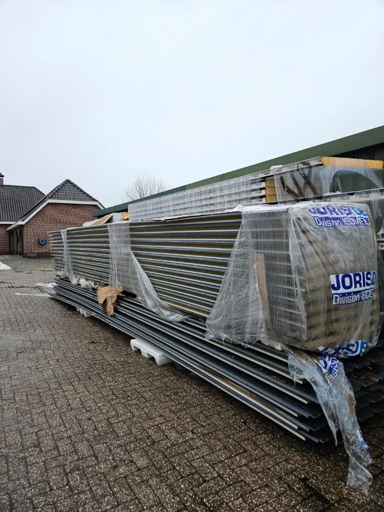 B-keus steenwol sandwichdakpanelen antraciet 60mm, Ophalen of Verzenden, Zo goed als nieuw, Overige materialen, 50 tot 100 mm