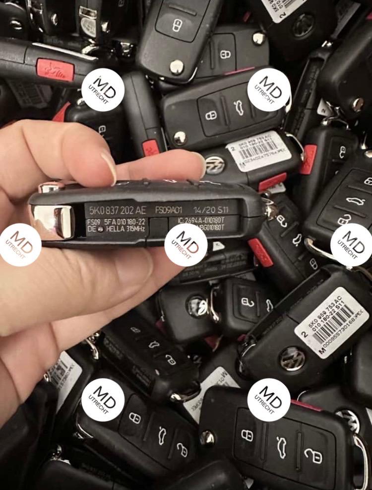 VW Golf 1/2/3/4/5/6/7 A3 8V Leon Audi Skoda sleutel bijmaken, 24-uursservice